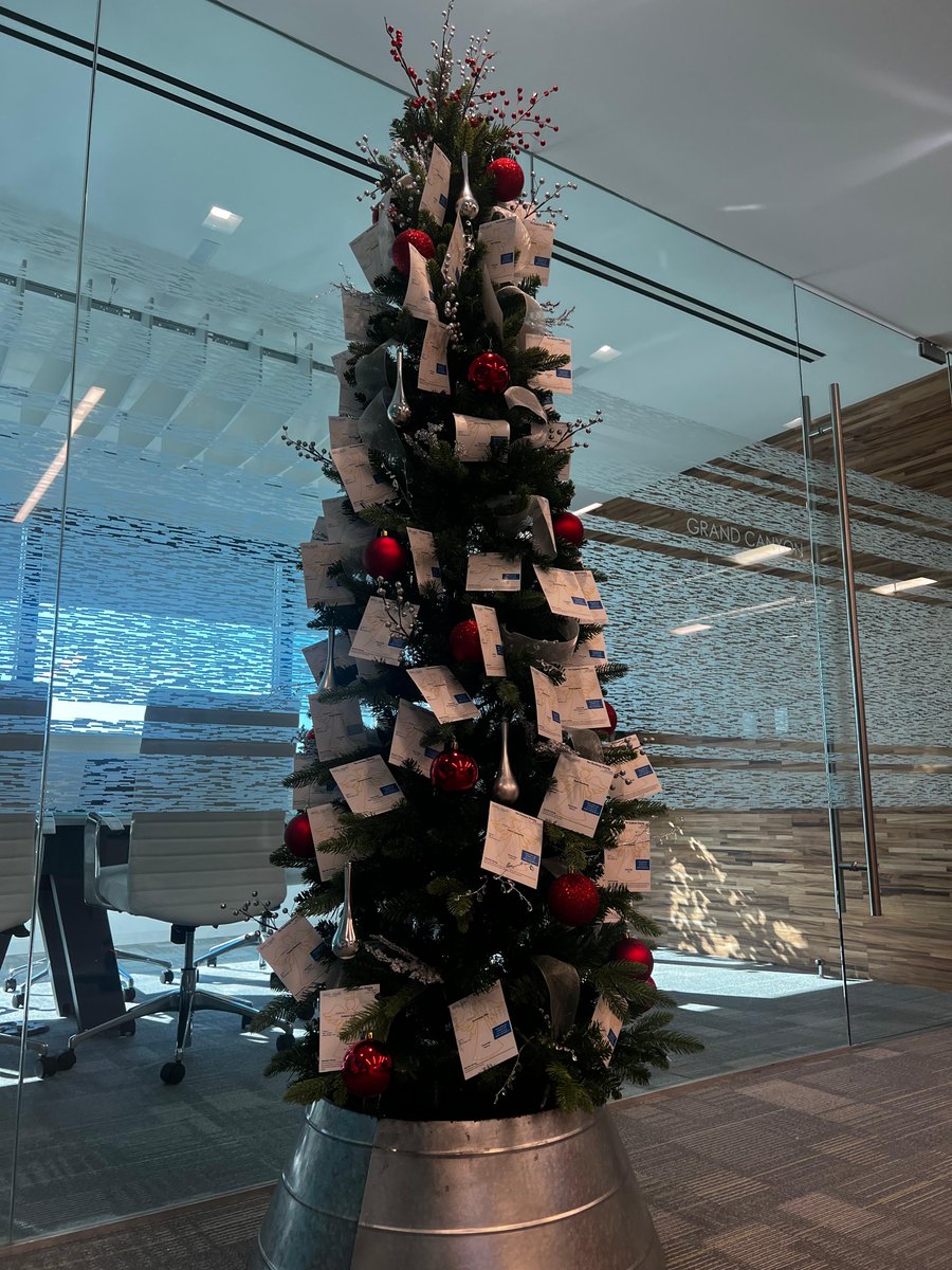 _InsightLLC's tweet image. Our annual tradition is back in action as we come together as an entire organization and adopt local families through Action Angels.

Our Christmas tree is set up in the lobby for employees to take cards to fill the homes with various holiday needs.