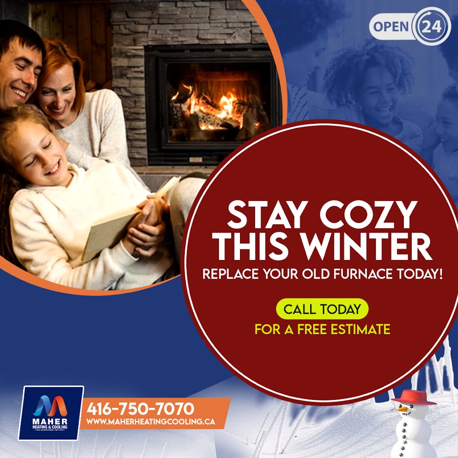 mahercanada's tweet image. This winter, make sure your family stays cozy and comfortable by replacing your old furnace with a new furnace.
.
For More Info &amp;amp; Services, Feel Free to Contact:
☎️ | 416-750-7070
🌐 | maherheatingcooling.ca
.
.
.
#maherheatingcooling #heatingmachine #heater #furnace #newfurnace