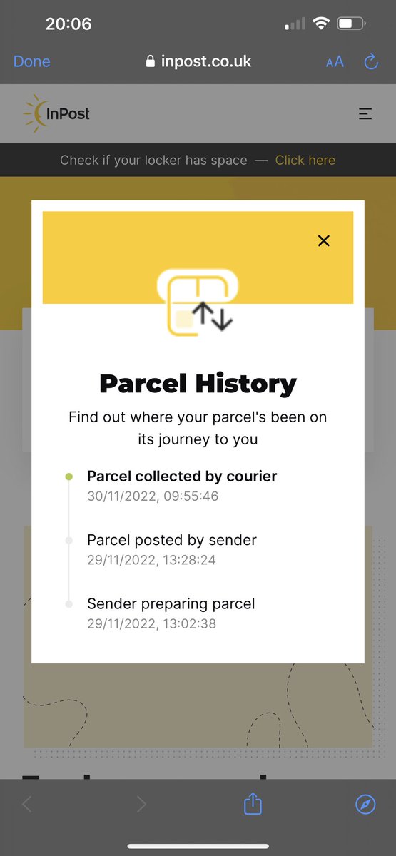 fionabeirne4's tweet photo. @InPostUK I dropped off a parcel for returning last Tuesday the 29th of November this was picked up by courier the following day and since then I’ve had no updates?? Can you please help! I’ve emailed twice and heard nothing back.. https://t.co/Dqb4ZpTcPg