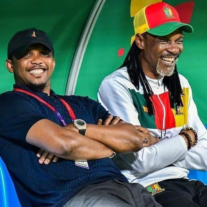 2015Jabi's tweet photo. on se serait attendu à une conférence de presse de ces 2 bonshommes, @SamuelEtoo et @Song_Officiel_4 pour expliquer l'échec du #Cameroun à la @fifaworldcup_fr,  @qatar 2022.

Et expliquer le désordre observé au sein des @LIndomptables.

A la place, des #mises_en_scène_obscures!🤮 https://t.co/2oJBymantB