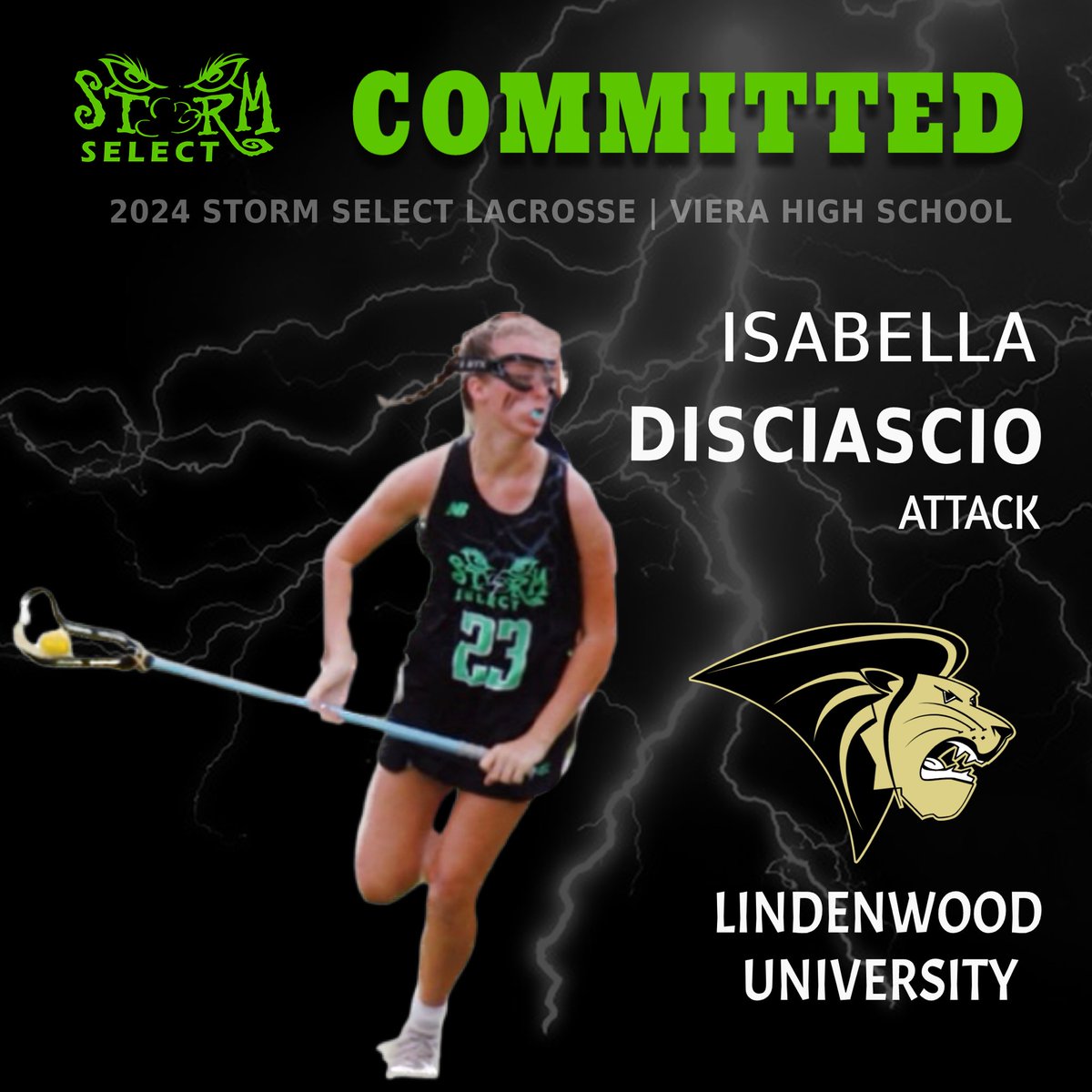 Congrats to attacker Isabella DiSciascio for her verbal commitment to play D1 Women’s Lacrosse at Lindenwood University! We’ve always known you’d fulfill your dreams Isabella! We cannot wait to watch you play <a href="/LUwomensLax/">Lindenwood Lacrosse</a> and know you’ll roar as a Lion! <a href="/FloridaLX/">FloridaLacrosseNews</a> <a href="/toplaxrecruits/">TOP_LAX_RECRUITS</a>