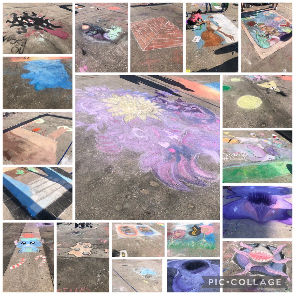 AricoJones's tweet photo. Love the work our students did during the Chalk Art Festival!#dmsterriers @ArtWithMsSage @DelandTerriers @DeLandMiddle https://t.co/jFz7Ie3FE2