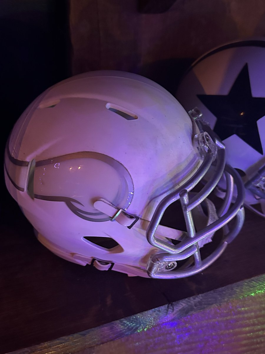 ProFootballTalk's tweet image. Vikings helmet for 12/24 white out vs. Giants? 🤔🧐😳🫠