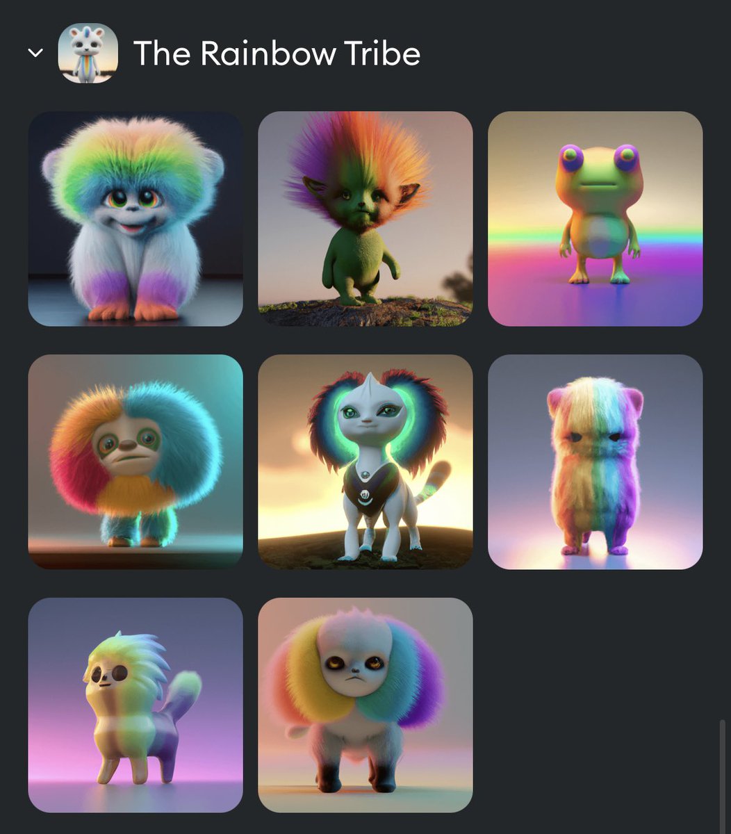 jp415eth's tweet photo. Yoooo. These @RainbowTribeNFT are kinda cute.
#nfts #therainbowtribe #nftcommunity #nftcollection #nftart #nftartist #nftAI #nftaridrop #nftcollector #nfts #nftcreatures https://t.co/Khd6sUTkOn