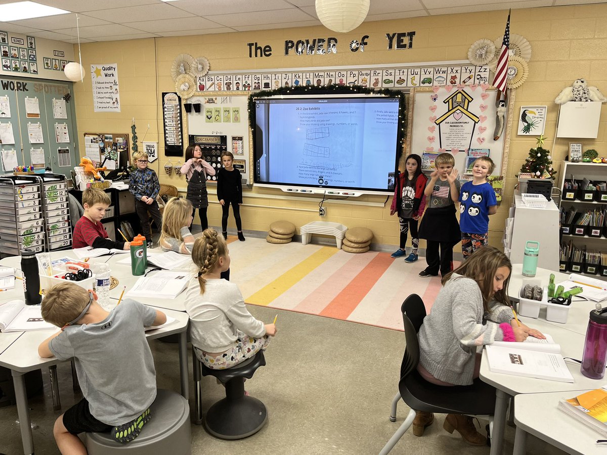 Mathematicians have been working hard exploring teen numbers and finding patterns in numbers. Today, they let their knowledge shine by communicating their different strategies. Learning from each other is one of our favorite parts during math! #BSSDProud #OakFlatProud