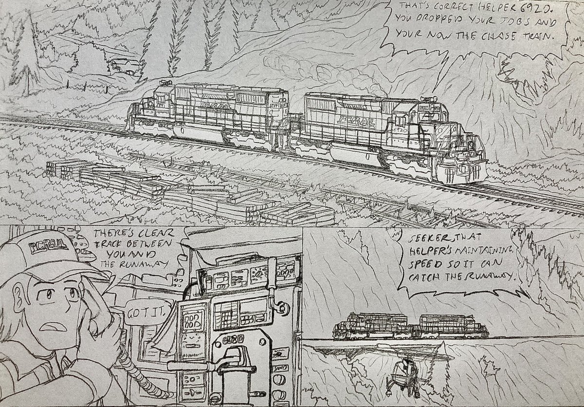 otakutransport's tweet photo. Another update on my atomic train remake now introducing the chase locomotive for the story. #atomictrain #trains #anime #manga #sketch #sketches #sketchart #atomic #train #chase #locomotive #runawaytrain https://t.co/Y6j1wqDGph