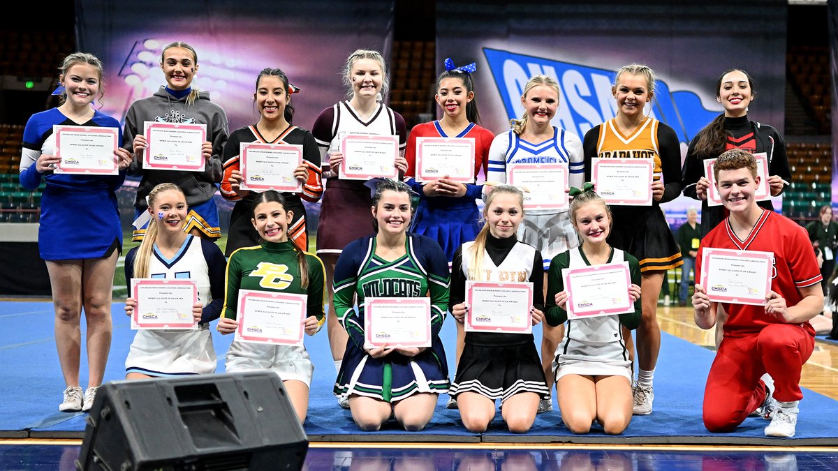 CHSAA's tweet photo. Congratulations to the 2022 gameday cheer CHSCA All-Elite team! #copreps https://t.co/AIvRl5reVd