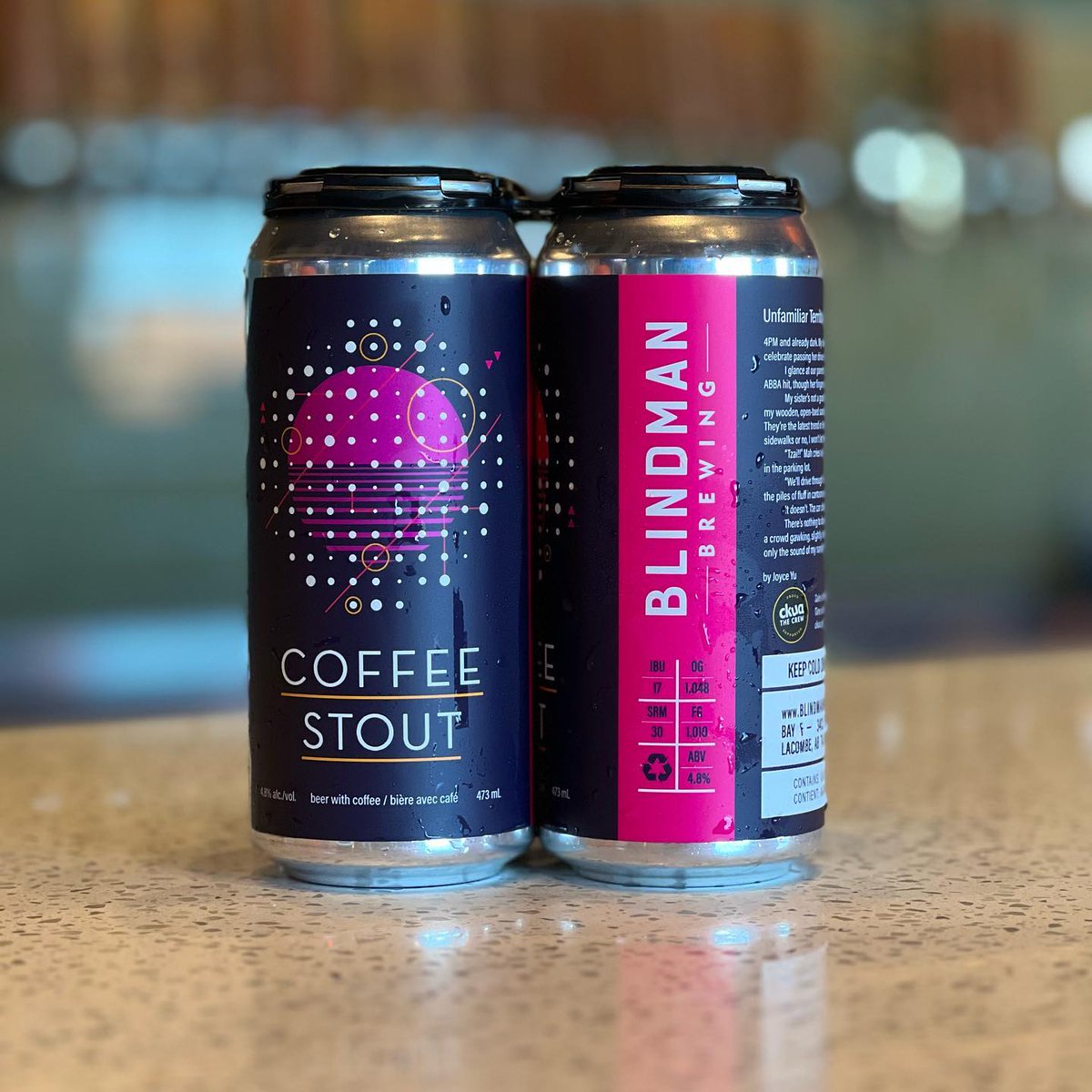 ckuaradio's tweet photo. Our friends at @blindmanbrewery have created a #CoffeeStout surrounded by poems and stories from Alberta writers. Hear a deluxe #SessionStories Season 6 preview, and conversation with curator Jason Lee Norman @bellyofawhale, Dec 9 at 5:45pm MT, courtesy of CKUA's @MarkRocking. https://t.co/UI1OurlPdi