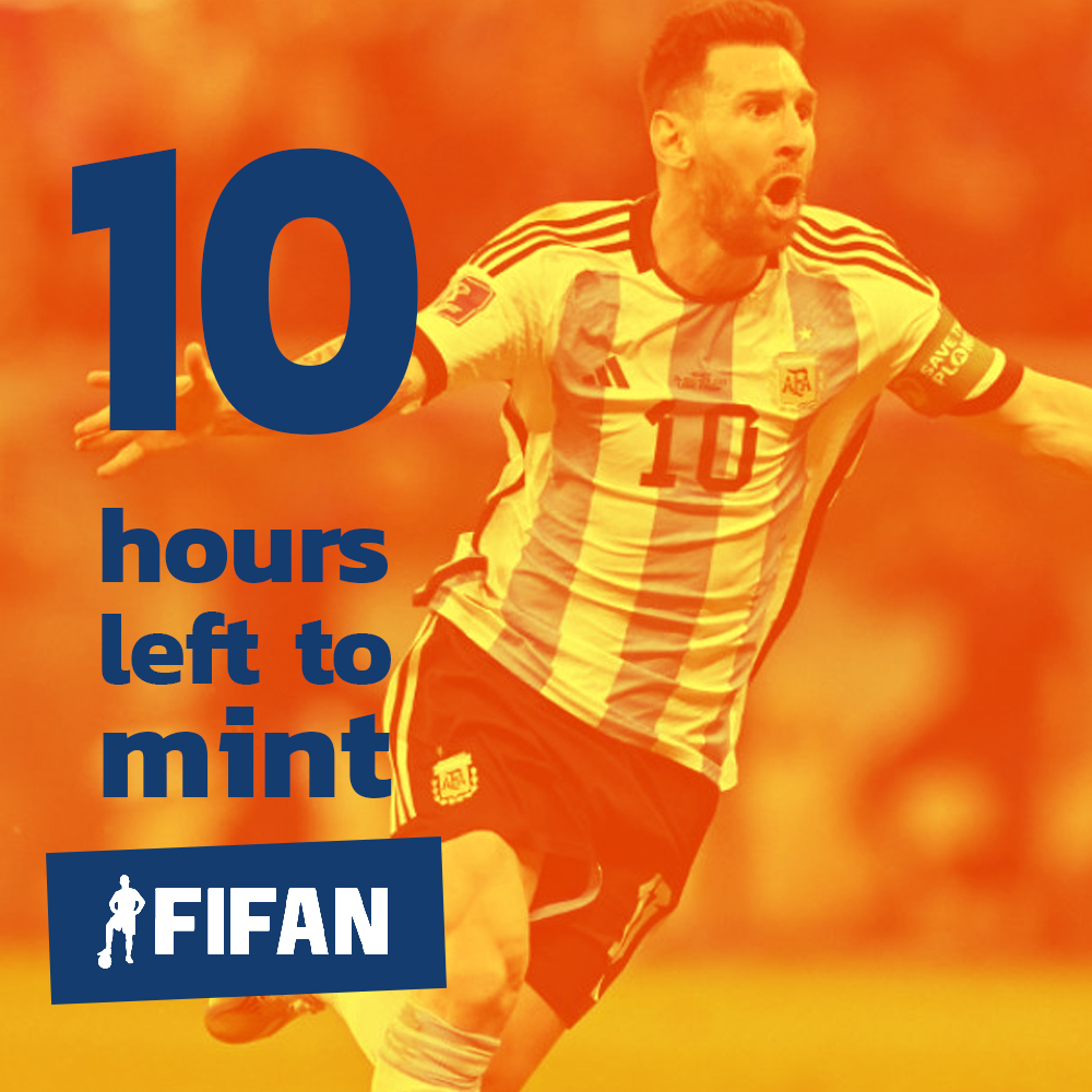 We're back in the game! 🏆✅

10 hours to go FIFAN FAM ⏰

set your clock 🫡 

#FIFAWorldCup  #NFTCommunity