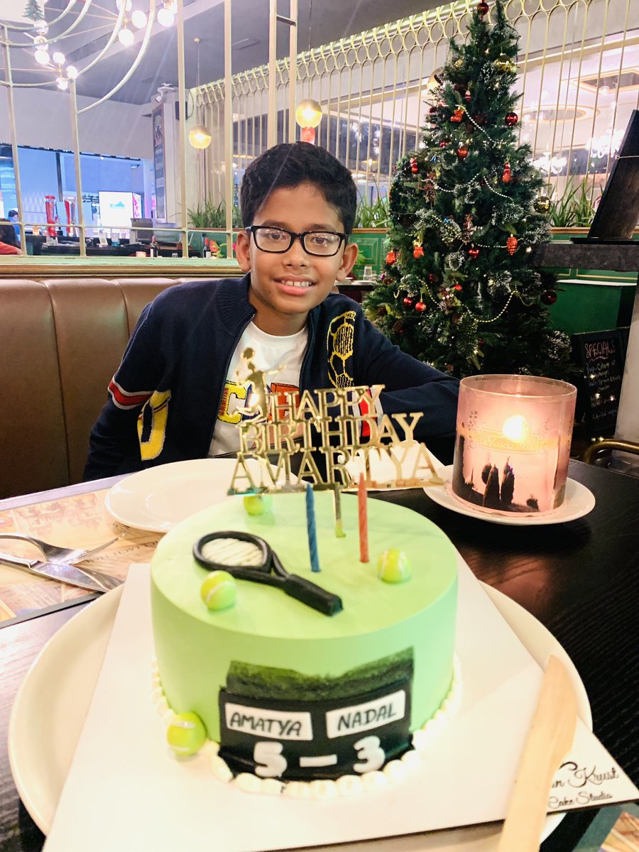 GaurSaumil's tweet photo. @RafaelNadal please wish luck to our 12 year old on his birthday who is your die hard fan and has broken your serve in the first set on his birthday..❤️😊 https://t.co/6vHZVTuAXZ