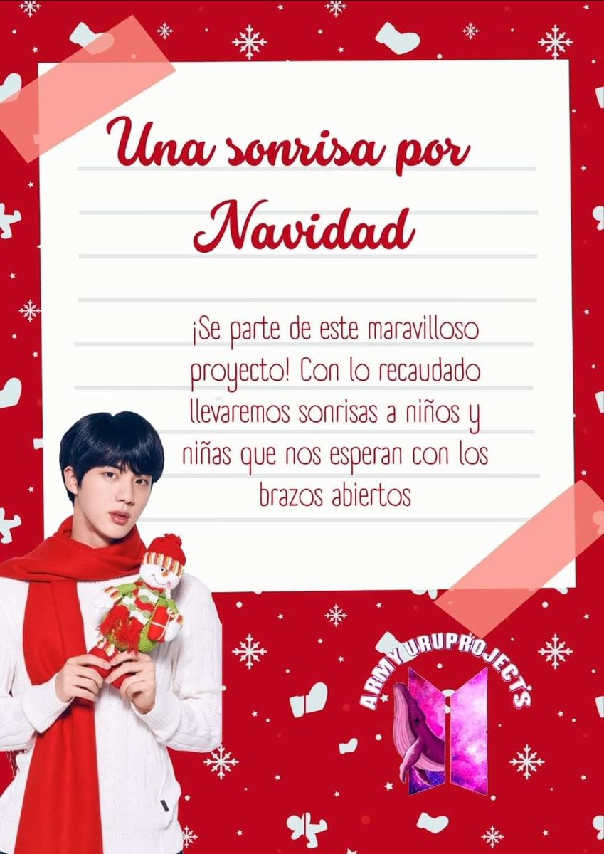 btsuyprojects's tweet photo. PROYECTO CUMPLEAÑOS #JIN

ℚ𝕦𝕖 𝕡𝕠𝕕é𝕤 𝕕𝕠𝕟𝕒𝕣: 

•Pan dulces,budín,turrones, manis,latas de durazno,lata de legumbres,arroz,mayonesa.

𝐇𝐚𝐬𝐭𝐚 𝐞𝐥 𝟏𝟔/𝟏𝟐

𝙇𝙪𝙜𝙖𝙧 𝙙𝙚 𝙚𝙣𝙩𝙧𝙚𝙜𝙖: Coquimbo 2191 ap 4 esq Hugo Alfaro, coordinamos por DM,o  PREX 72393 o 73291. https://t.co/5BMLSuqIsQ