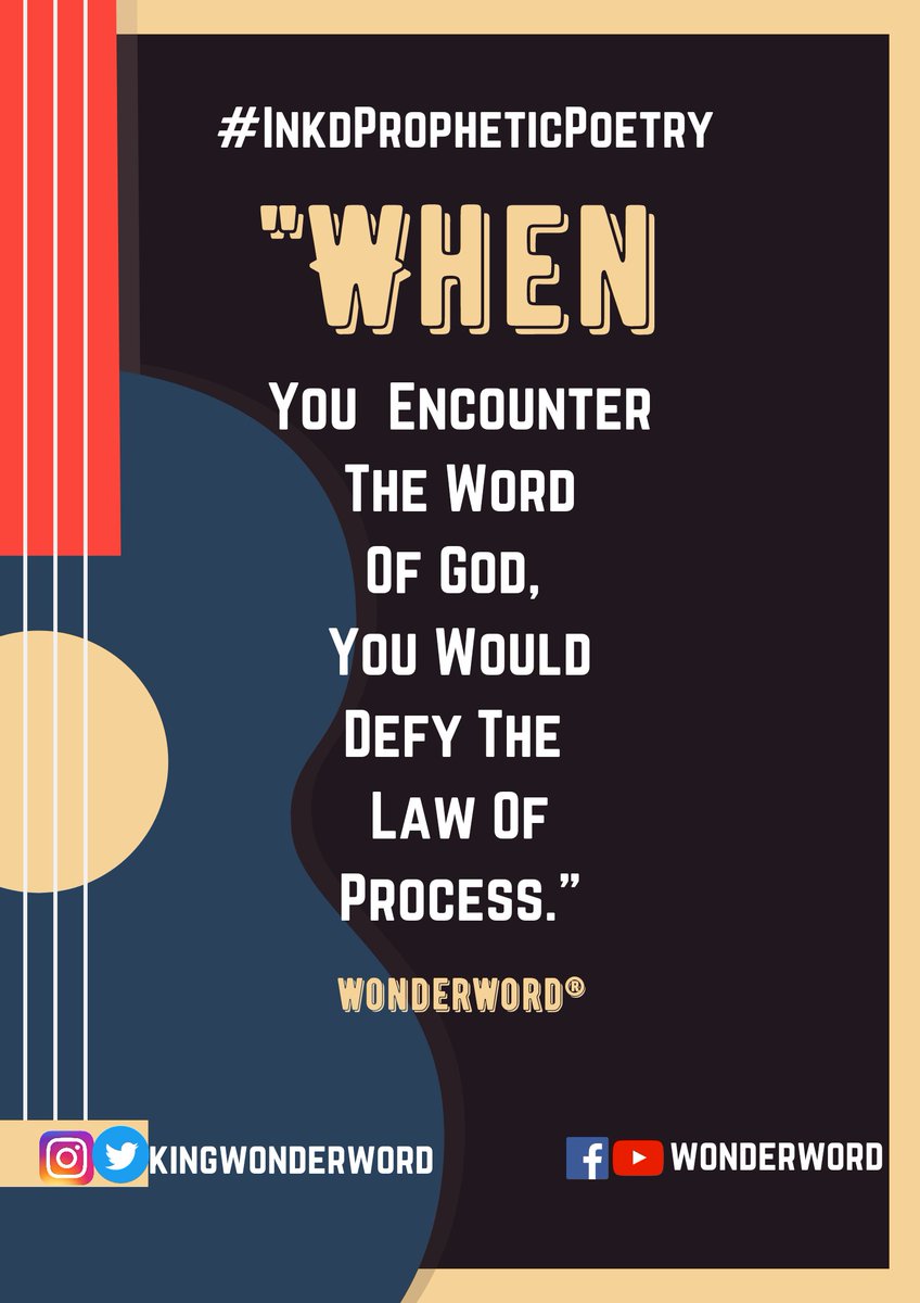 kingwonderword's tweet image. Elijah knew his office as a prophet, he had an encounter with the word. No doubt when he declared the prophetic word, it didn't a whole economic process to get that word manifest.There would always be exceptions to every rule.
#WordEncounters
#WonderWord