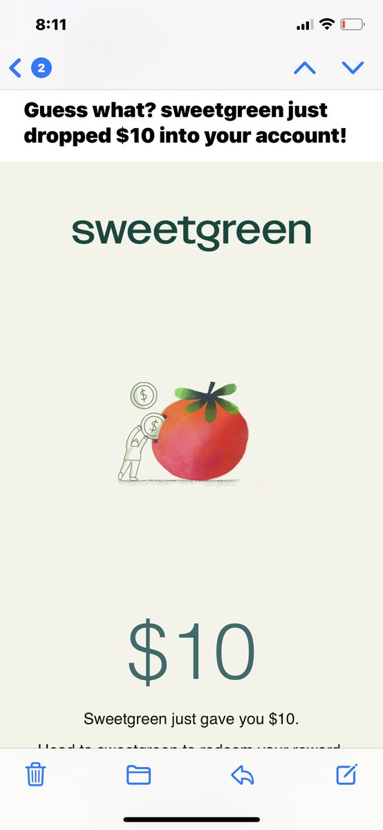 BenMazza's tweet photo. ⁦@sweetgreen⁩  guess what? You could have canceled my order an hour before and gave me time eat elsewhere at a reasonable time. This credit is useless and so is your delivery process with ⁦@Uber⁩ . https://t.co/2ar14uR14W