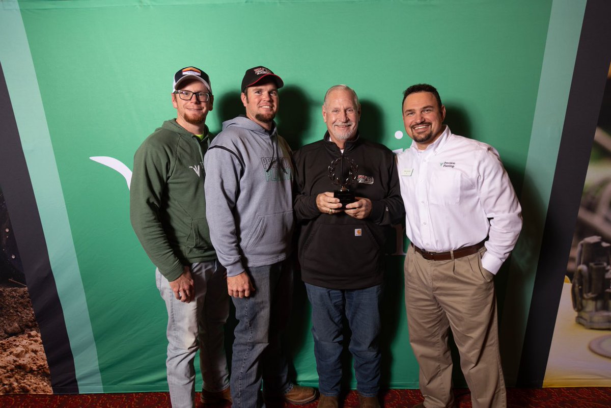 farms_wolf's tweet photo. Very proud of our team who has continued to put the grower first as we accept this years Award of Excellence from Precision Planting. Thank you to all of our growers, who without, this would have not been possible. https://t.co/hn9w0Pb3z6