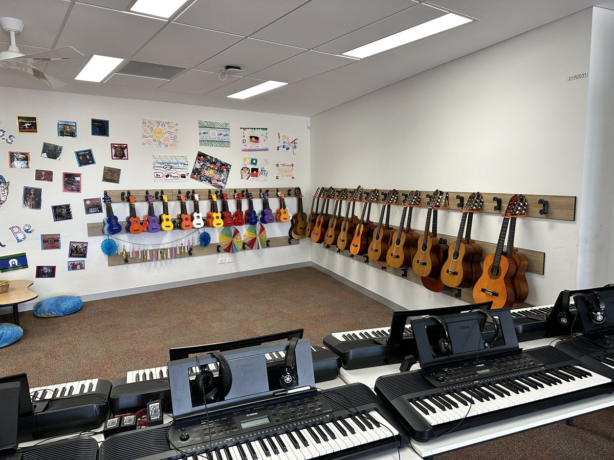Setting up a new music room for 2023 classes. Ms Campisi is great for a well organised set up.