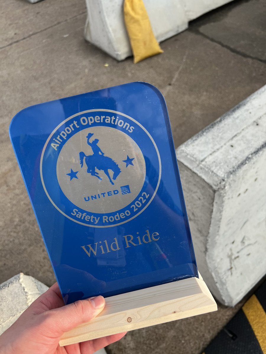 UALCONQR's tweet photo. Whoever says a midwesterner can’t rodeo….is wrong.  ORDCS brings home a win from 2022 Safety Rodeo. @rickvual  @amgabb @Tobyatunited @SashaJDC @MikeHannaUAL @pastamama13 @OmarIdris707 #GoodLeadsTheWay #United @clarida123 @OrdSafetyUnited https://t.co/cY0ceNlstE