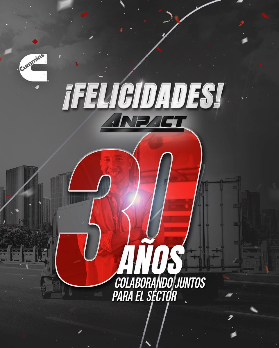 Felicitamos a <a href="/Anpact/">ANPACT, A.C.</a> por cumplir 3 décadas brindando soluciones de movilidad y logística, respaldando y representado en cada paso a la industria automotriz de vehículos comerciales de carga y pasaje. 🚛🚚 ¡Enhorabuena!

#cummins #anpact #Aniversario