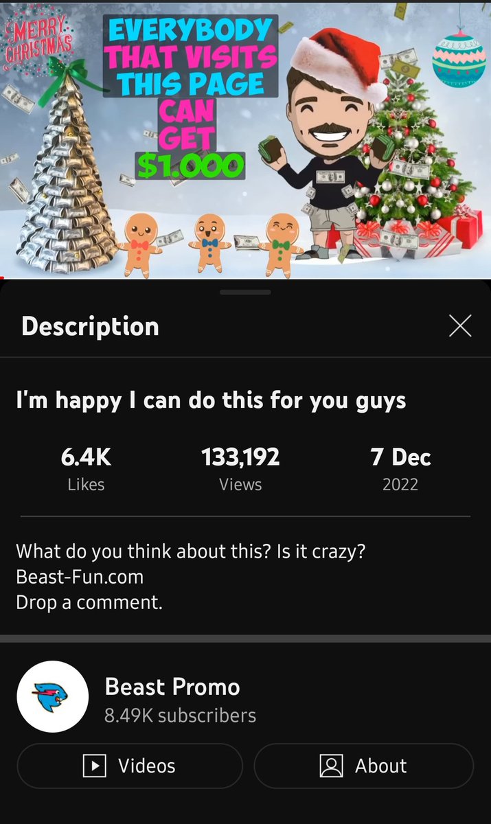 HeadsUpItsaScam's tweet photo. More Mr Beast scams here! Remember, report them.
This advert has hacked accounts 2006+ posing as real people
-
#SCAM #scammer #Report #Awareness #fake #ScamAlert #scamawareness #YouTubeScam #impersonator #fakeaccount #MrBeast #MrBeastScam #YouTube #YouTubeAdScam #websitescam https://t.co/r6lCDPwPQl