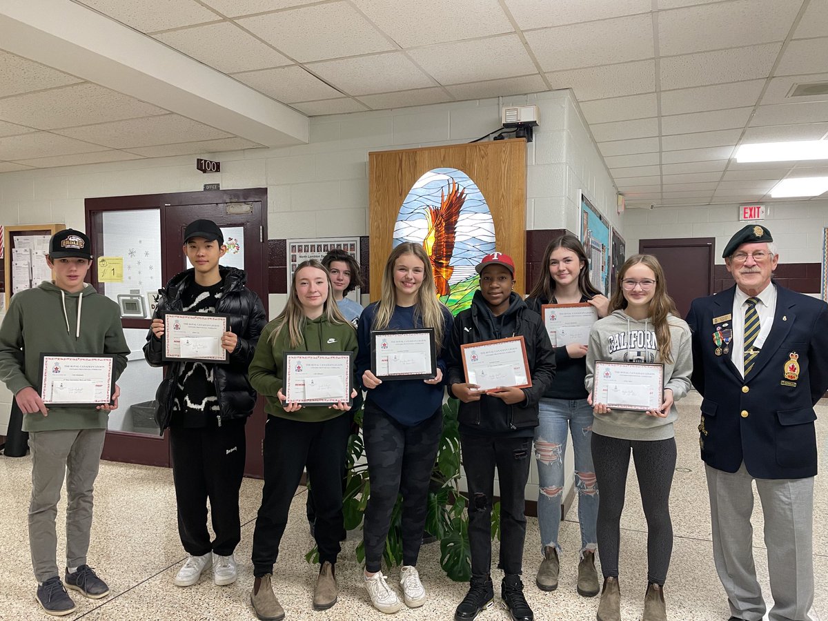 Forest Legion Remembrance Day contest award winners. Congratulations!!