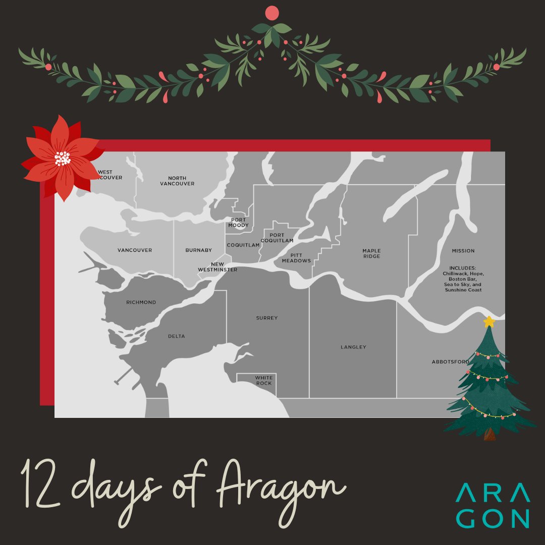On the eighth day of Aragon, we give you the eight cities in the lower mainland Aragon has built in - Burnaby, Coquitlam, New Westminster, North Vancouver, Port Moody, Richmond, Vancouver, and White Rock. 
#12DaysofAragon