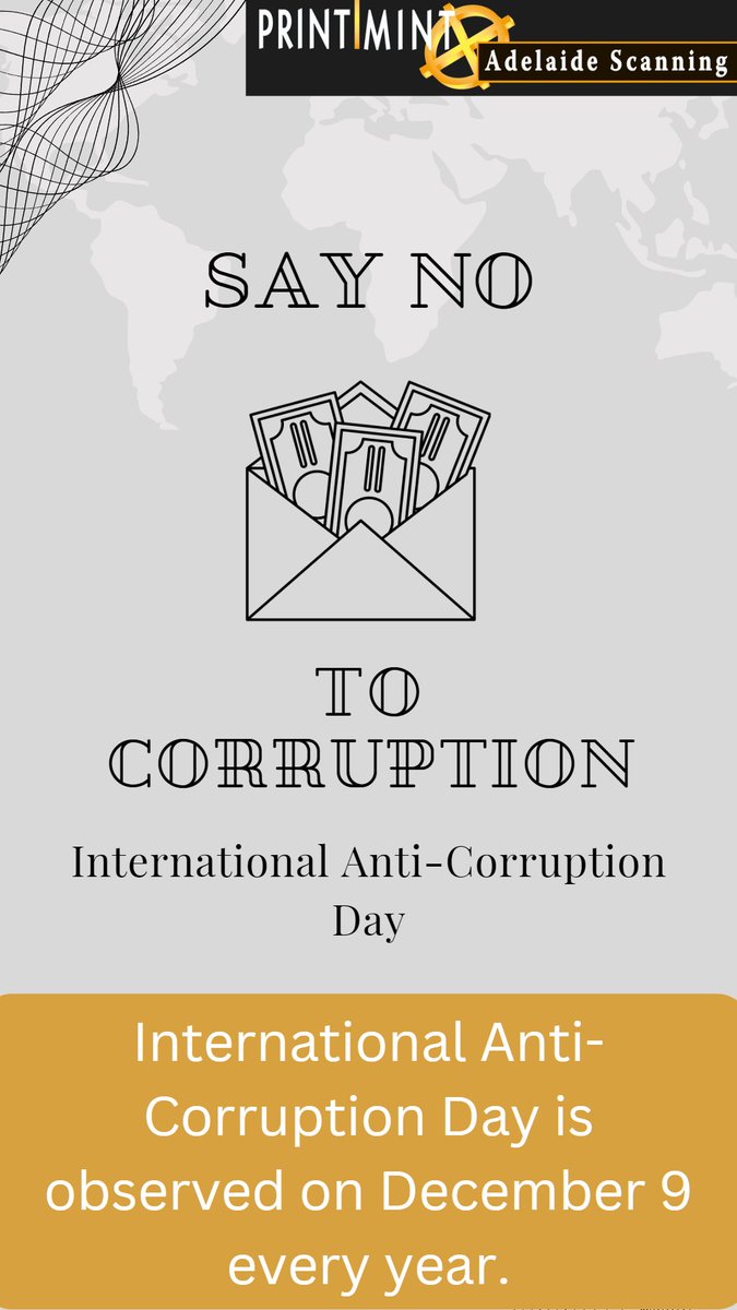 Print_Mint01's tweet photo. International anti-corruption day.
#anticorruptionday #printmintdigital #commercialprinting #follow #repost #share #friday https://t.co/RU4Ou7I1sG