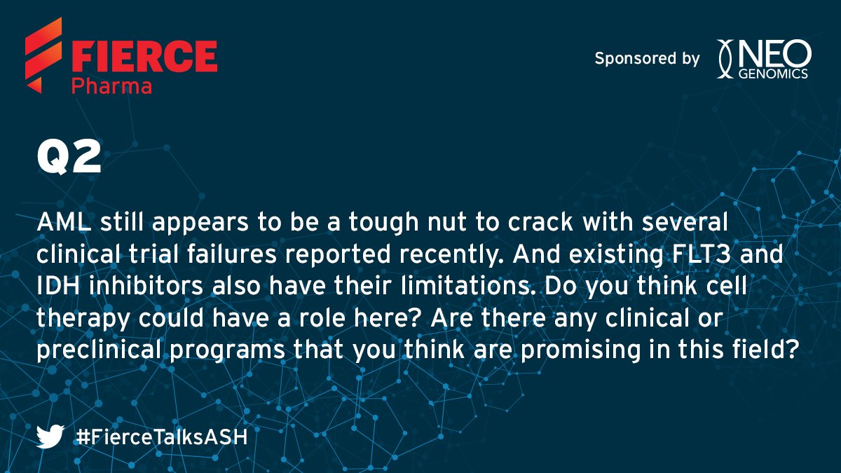 FiercePharma's tweet photo. Q2 #FierceTalksASH #ASH22 @doctorpemm https://t.co/WOJPP3OBwn