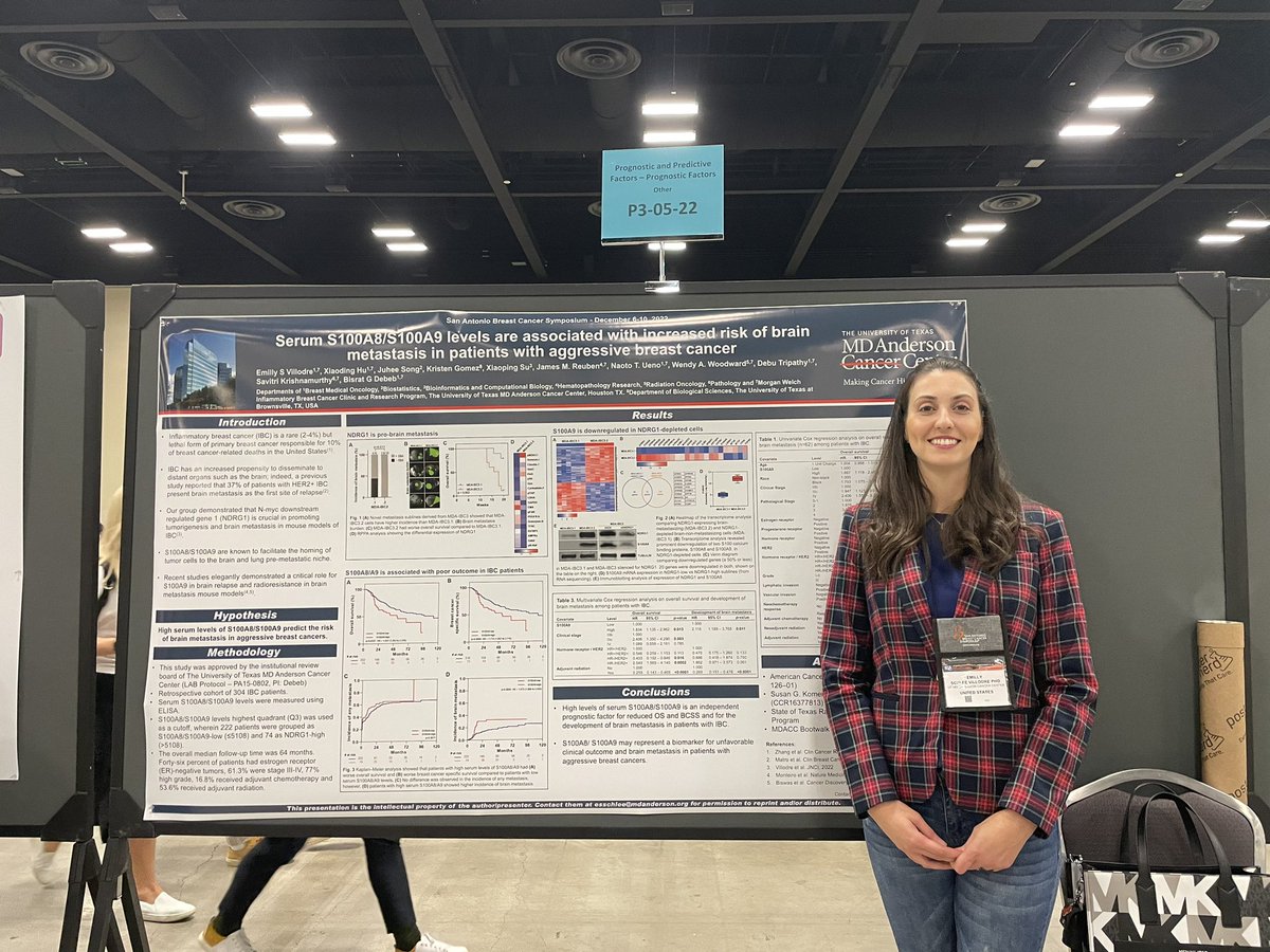 At the #SABCS2022 presenting our work about serum levels of S100A8/A9 in inflammatory breast cancer @Debeblab @MDAndersonNews