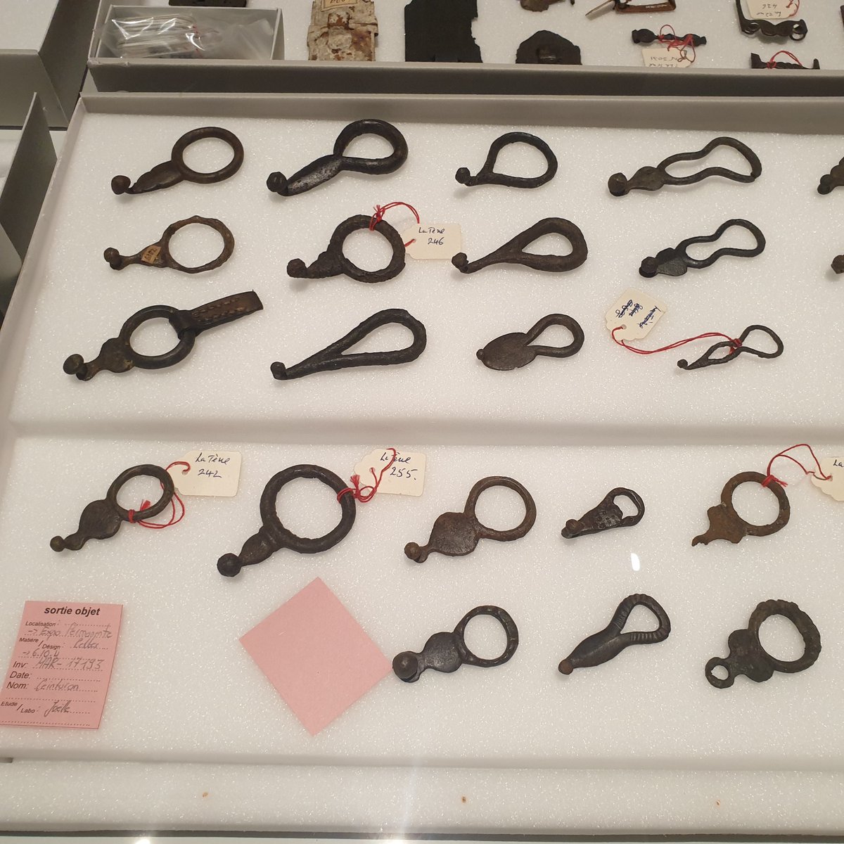 romandieantique's tweet photo. #Neuchâtel / #Latenium (exposition Entre deux eaux. La Tène, lieu de mémoire):
agrafes de ceinturon de guerriers celtes, munies d'un crochet en forme de goutte https://t.co/ltbqyhFoWk