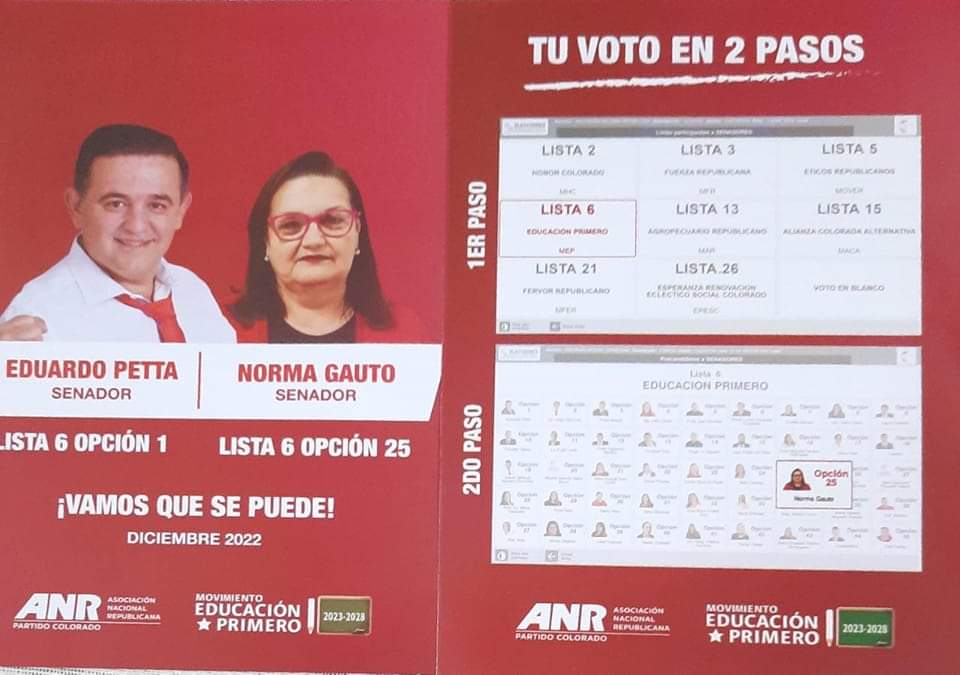 NormaGauto8's tweet photo. Ha llegado el momento de cambiar 
Movimiento Educación Primero la mejor opción, Lista 6 Opción 25, tu voto será tu voz en el Congreso 
Norma Gauto, Senadora Nacional, Tú decides!!! El 18 de diciembre no te quedes en tu casa,vamos que se puede.
Juntos al Senado!!! https://t.co/yQZH5PRXlk