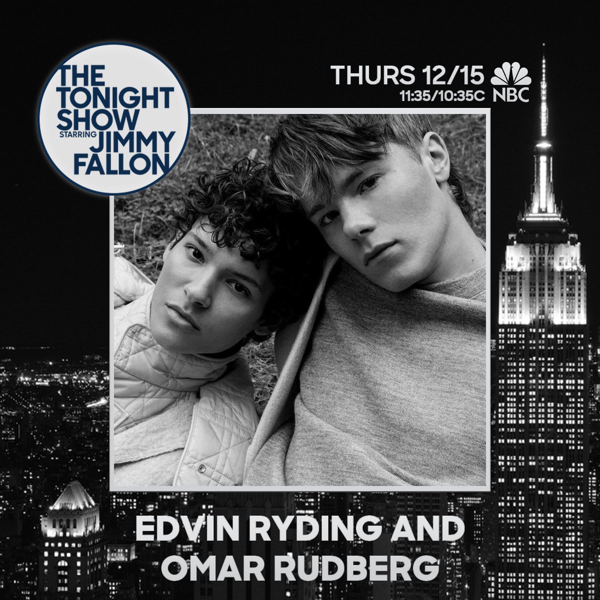 subliminalashes's tweet photo. i stole the tonight show announcement and put edvin and omar on it <3 https://t.co/9fDUa0AhSK