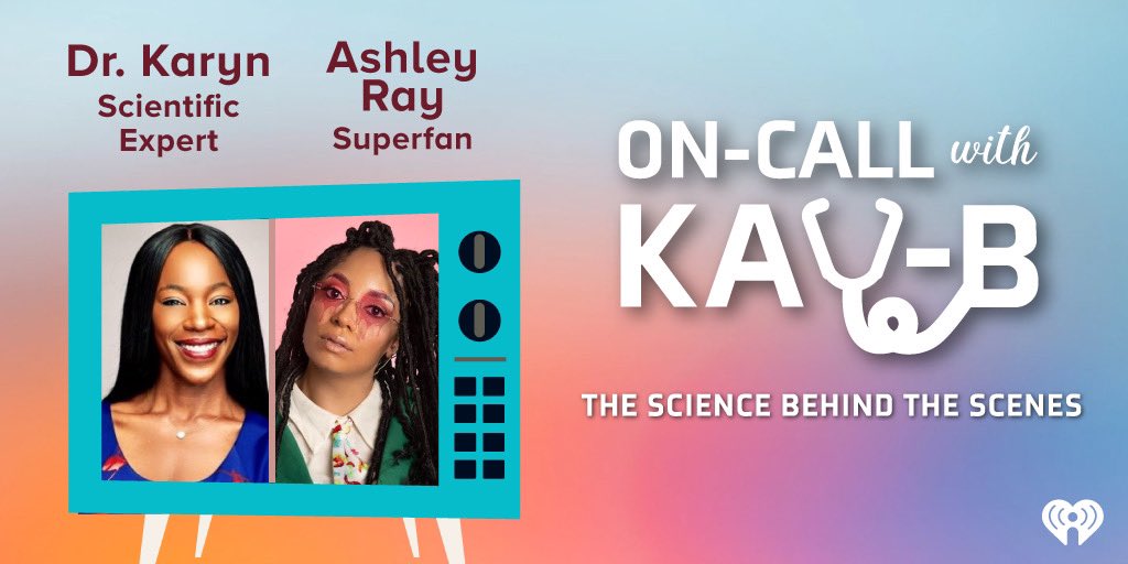 TheLadyKayB's tweet photo. New episode of #OnCallwithKayB is out! I chat w/ @Karyn_Oh abt the importance of genetic testing & a case of #CIPA in @GreysABC S3E3! Before that I talk to TV maven @theashleyray abt Meredith’s love triangle & more! https://t.co/bprllIOi4T #GreysAnatomy #TheScienceBehindTheScenes https://t.co/rX15KpI3ta