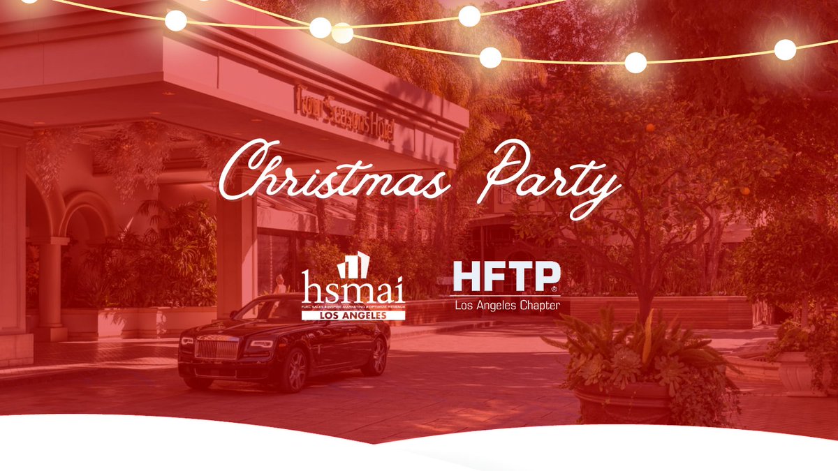 Join us for a Hospitality Christmas Party in Los Angeles! Register while seats are still available. bit.ly/3Ybiekg

#hsmai #hsmailosangeles #hotelmarketing #hotelsales #losangeles