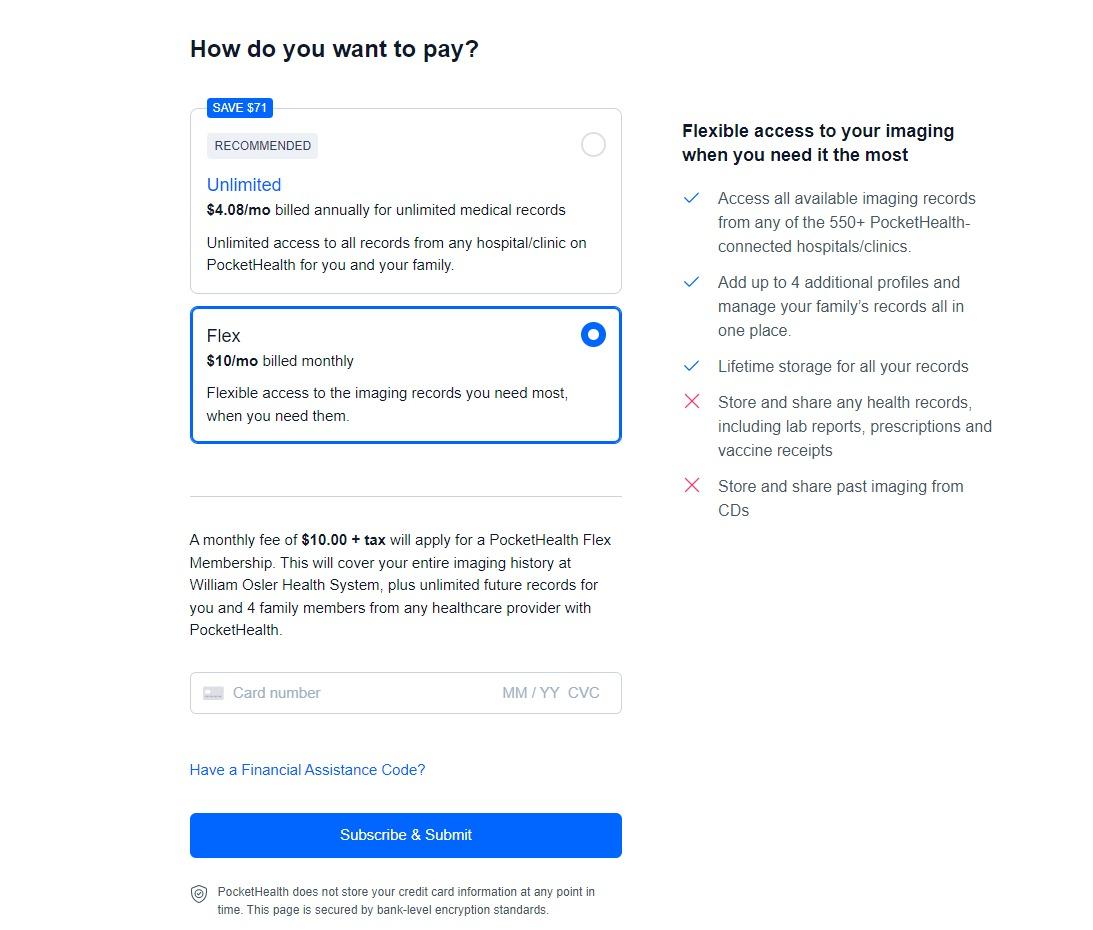 Vatsal Trivedi (@vatsaltrivedimd) on Twitter photo Hey <a href="/OslerHealth/">William Osler Health System</a>, since when do we charge patients a *subscription fee* for one time access to their medical images that surgeons require to make decisions? This seems...unreasonable? Hey <a href="/OslerHealth/">William Osler Health System</a>, since when do we charge patients a *subscription fee* for one time access to their medical images that surgeons require to make decisions? This seems...unreasonable?