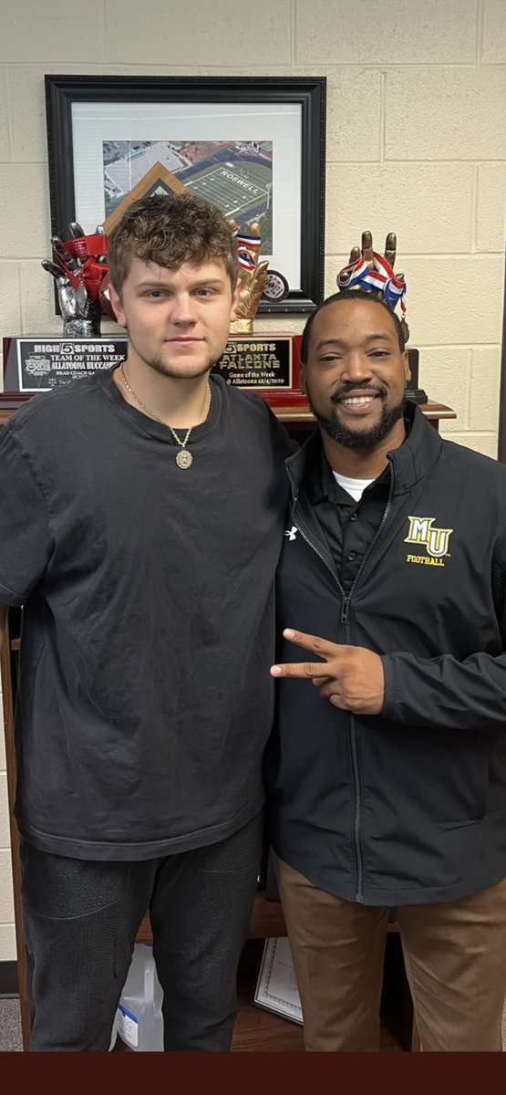 Thanks to <a href="/_coachcccoleman/">Carl C. Coleman</a> for stopping by <a href="/ahsbucsfootball/">Allatoona Football</a> today.  Great conversation about the future and looking forward to going back to MU. <a href="/Methodist_FB/">Methodist University FB</a>