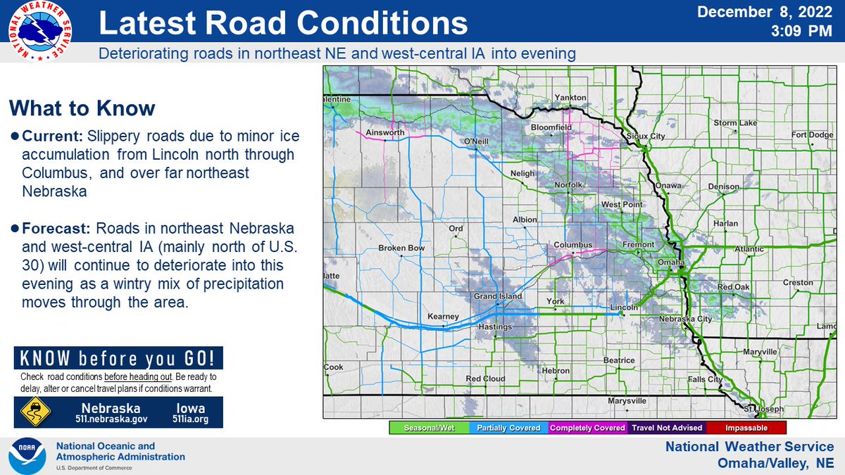 NWS Omaha on Twitter "Plan for deteriorating road conditions this afternoon and evening, mainly