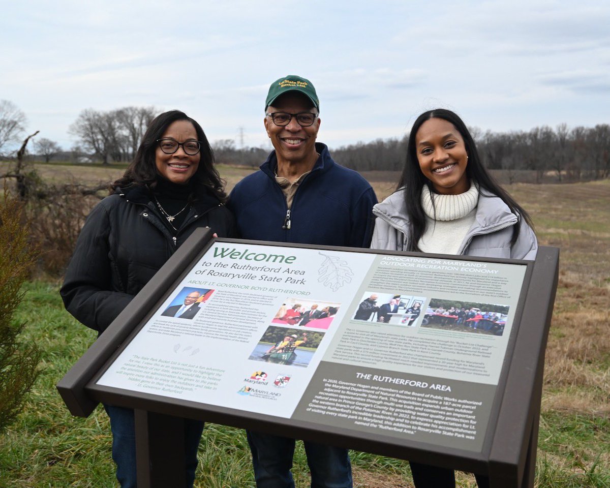 BoydKRutherford's tweet photo. What a surprise! Today, I was honored with the “Rutherford Area” at Rosaryville State Park. I’ll admit, I got a little emotional as my family, @GovLarryHogan, friends, former &amp; current staff were there to celebrate this moment. Thank you @MarylandDNR! #LGStateParkBucketlist https://t.co/eZvaaYIov8