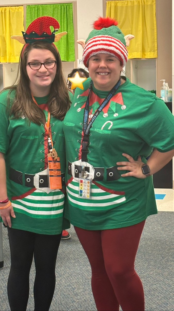 MsLBarrett's tweet photo. #decembertoremember fun with some great ladies! Elf day was a success  @Ms__McDonald https://t.co/QH2rAIYx9a