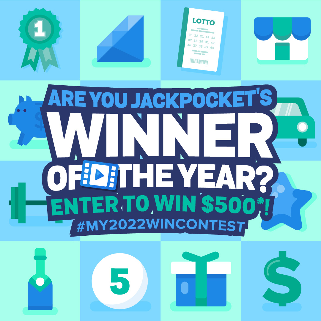 Jackpocket's tweet photo. Your 2022 win can score you $500*! 🎉 

Got lucky on Jackpocket, made a legendary breakfast, or learn something new? We wanna hear your story!

How to enter 👇 
🎊 RT this
🎊 Follow @Jackpocket
🎊 Tweet about your win via video, photo, or text!
🎊 Use #My2022WinContest and tag us https://t.co/YujEeZH2ZM