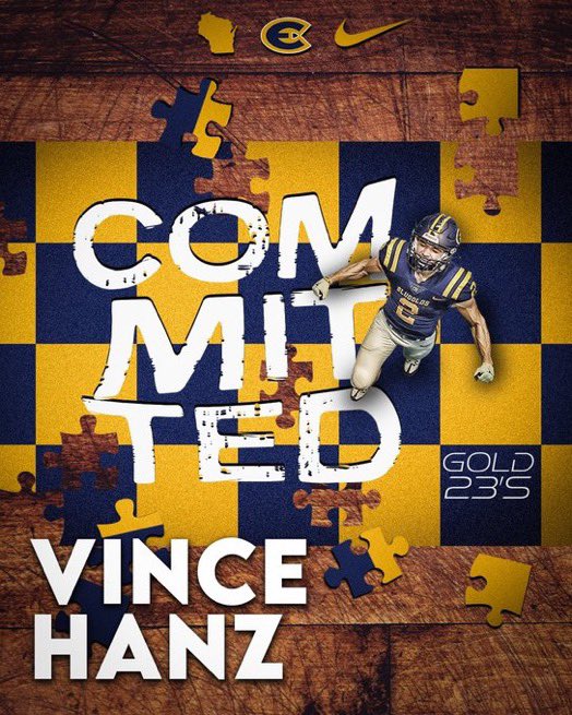I’m excited to announce I will be continuing my football career next year at UW-Eau Claire.Thank You <a href="/CoachBeschorner/">Wesley Beschorner</a> for this opportunity