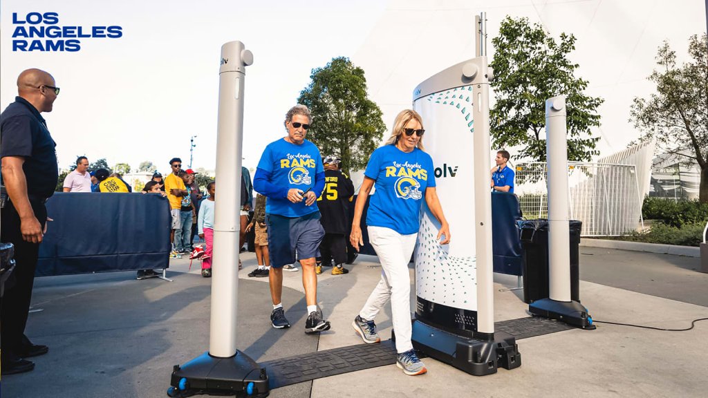 EvolvTechnology's tweet photo. It's game day! Who is heading to @SoFiStadium to watch the Rams and Raiders tonight? You can get to the beer line in a breeze with the help of our #SecurityScreening systems. We're proud to be the official Weapons Detection Screening Systems Provider of the stadium. Go Rams! https://t.co/Vq0uVvUtPL