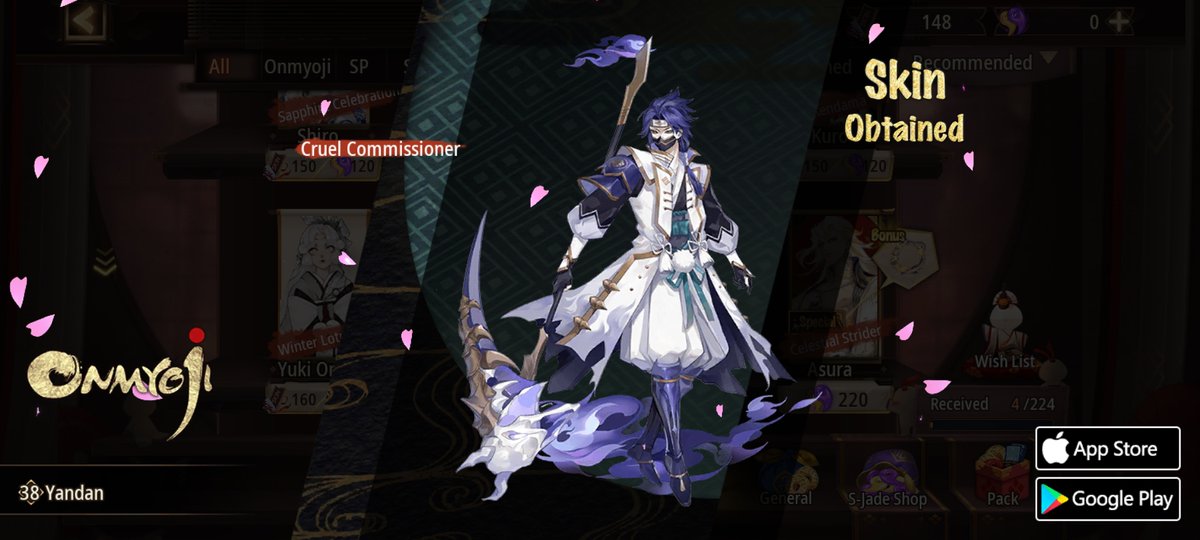 YorunaK's tweet photo. #Onmyoji# I got a brand new rare skin! Check it out and try your luck! https://t.co/AXQJwwDDX7