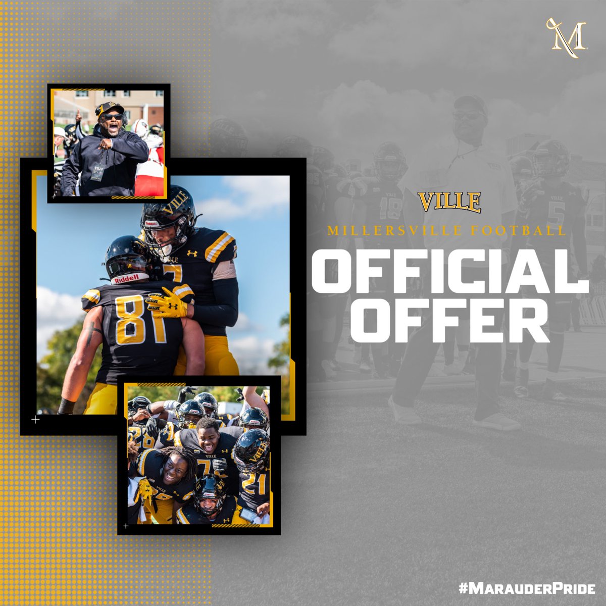SeanMcFadden_'s tweet photo. I am blessed to receive an offer from Millersville!
@CoachTomasetti @Coachjcmorgan @PRZPAvic @EdOBrienCFB https://t.co/IrvBVX5R6j
