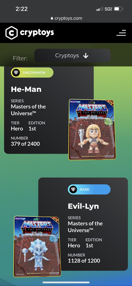 ☄️<a href="/Cryptoys/">Cryptoys</a> <a href="/MastersOfficial/">Masters of the Universe</a> ☄️

#digitalcollectibles #NFTCommunity #NFTCollection