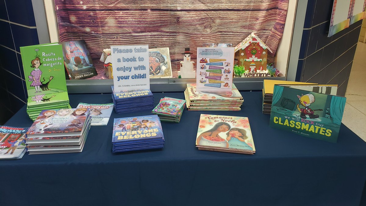 pcal1028's tweet photo. Books from @FirstBookMarket on display for our parent visitation tomorrow! Parent will get to choose one to bring home and enjoy with their child! So happy @FirstBook makes doing something like this possible! #lifeinthelibrary https://t.co/FcSK00CnQv