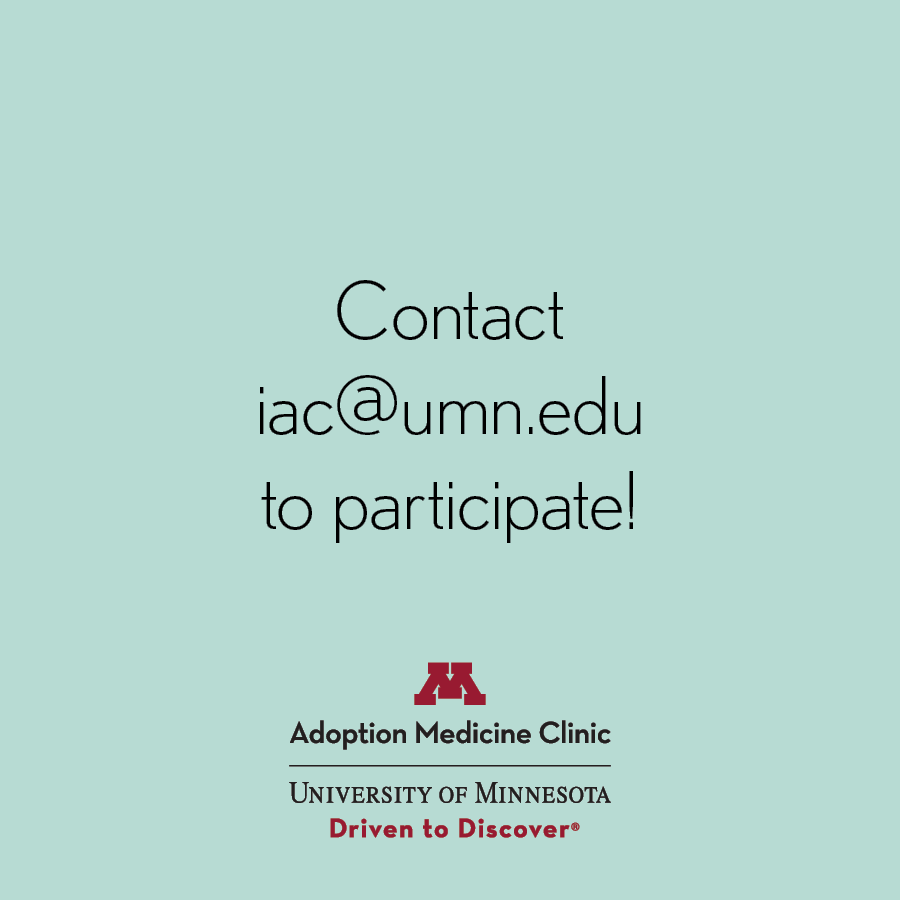 AMCUofMN's tweet photo. Dr. Eckerle &amp; the Adoption Medicine Clinic are inviting parents and their adopted children to join a first-of-its-kind, IRB approved research study to evaluate the benefits of practicing mind &amp; body stress reduction techniques within adoptive families. https://t.co/OD82Nnjc1H