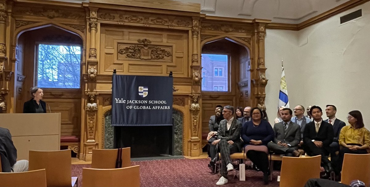Jessica Faieta (@jessicafaieta) on Twitter photo At Yale <a href="/WorldFellows/">YaleWorldFellows</a> cohort 2022 closing ceremony. 16 remarkable individuals committed with a better world. I was once a YWF and the program. Part of <a href="/JacksonYale/">Yale Jackson School</a> keeps getting better under the leadership of Emma Sky. Congratulations to all!! We will miss you! At Yale <a href="/WorldFellows/">YaleWorldFellows</a> cohort 2022 closing ceremony. 16 remarkable individuals committed with a better world. I was once a YWF and the program. Part of <a href="/JacksonYale/">Yale Jackson School</a> keeps getting better under the leadership of Emma Sky. Congratulations to all!! We will miss you!