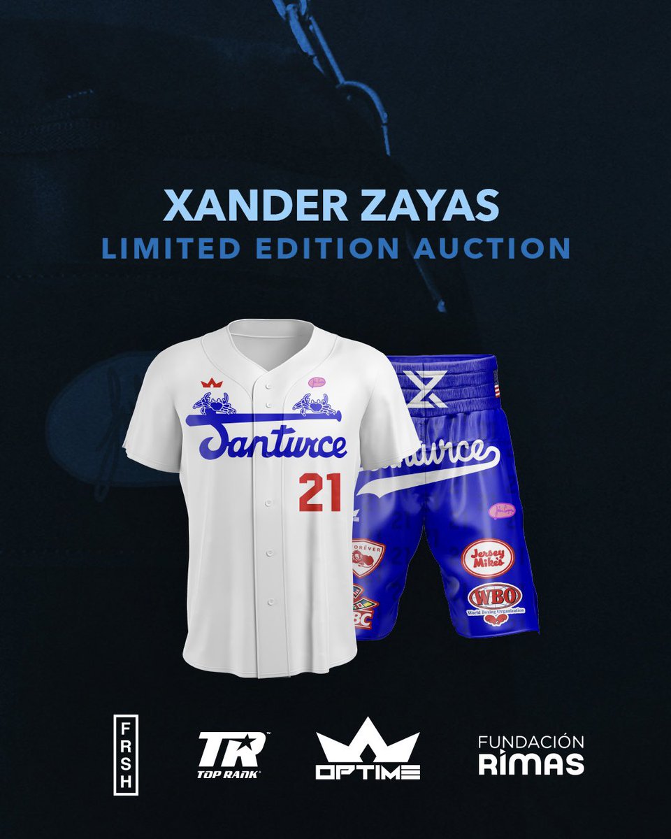 XanderZayas's tweet photo. ¡Apoyando lo bueno! Como siempre, esta va por mi gente. Para esta pelea donaré mi uniforme, diseñado por #FRSH y confeccionado por #Optime a la #FundacionRIMAS y todo lo recaudado será utilizado para ayudar a las familias afectadas por los huracanes en la Isla.
#CríaBoricua 🇵🇷 https://t.co/hd9oZW5MO5