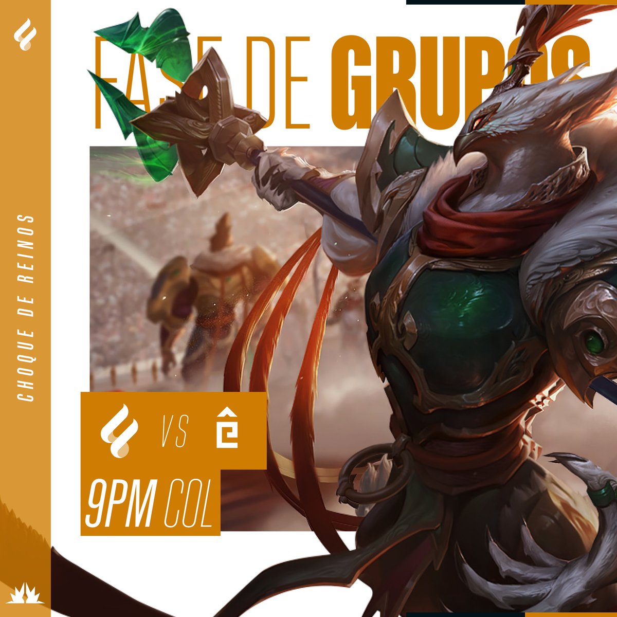 ¡Fecha #4 del Choque De Reinos #CDR!

Primer partido de la segunda vuelta de esta súper fase de grupos, hoy vamos a demostrar porque seguimos invictos.🤩
Juntos lo vamos a lograr #GoBRR💙.

⏰ 9pm🇨🇴
⚔️ @peek_gaming
📺 twitch.tv/thekingsequipo