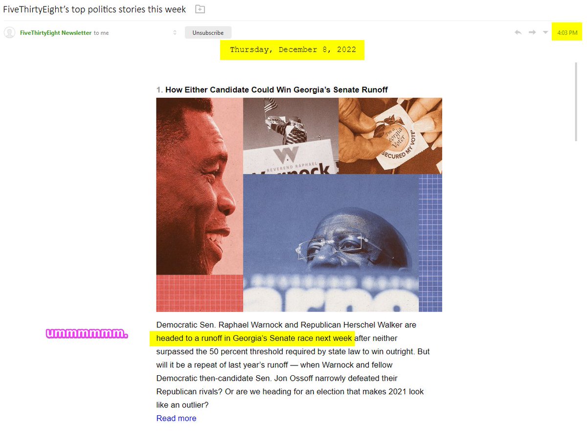 Ravenlock's tweet image. Hey @FiveThirtyEight , seriously, what is going on with your newsletters? It's been like this for weeks.
