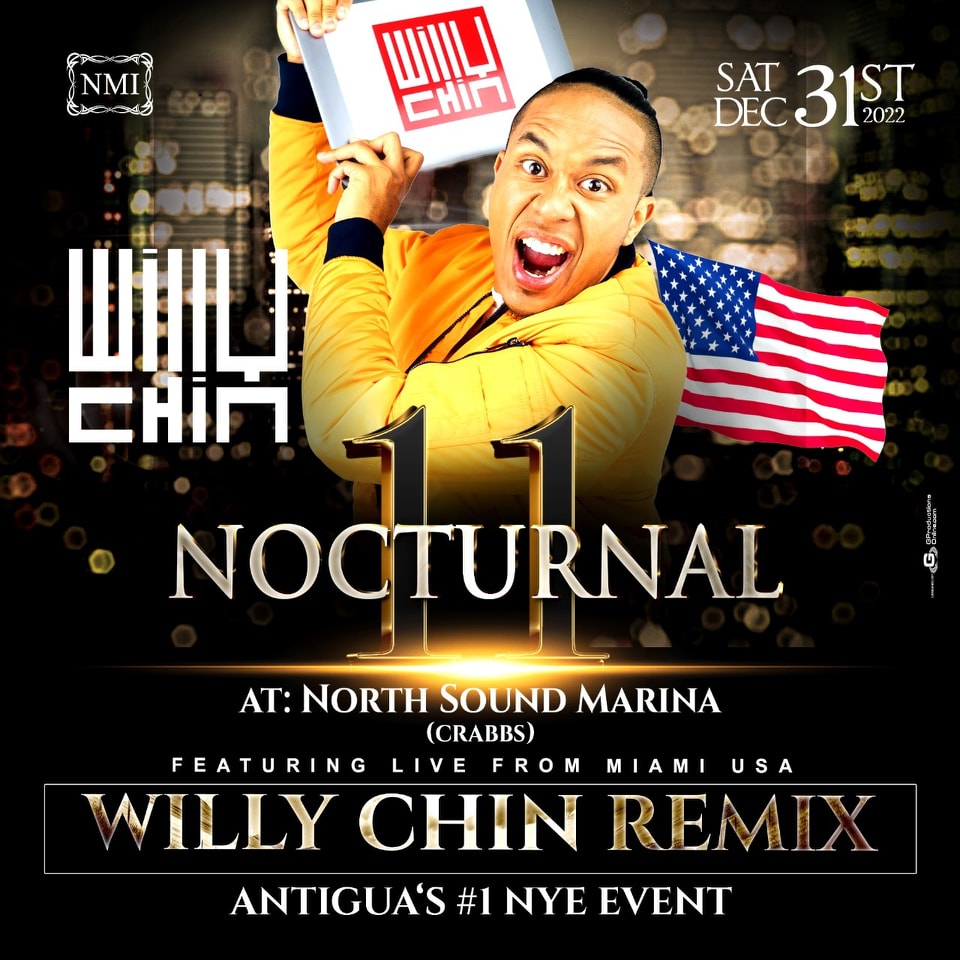 365antiguacom's tweet photo. @NMI_Promotions presents the 11th instalment of Nocturnal - Antigua's #1 New Years Eve Event! 

NOCTURNAL is a Premium All Inclusive Event (Food &amp; Drinks incl), w/ @Willychinremix
10pm until ?
North Sound Marina &amp; Boatyard.
18+ 
STRICT Semi Formal Dress. Party Responsibly. https://t.co/4dYvNuzl4y
